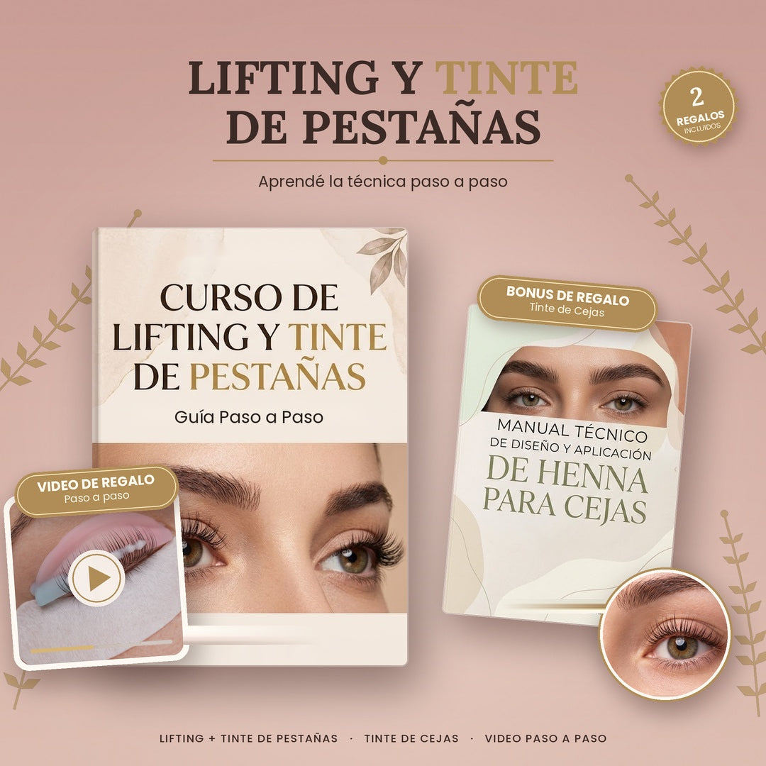 LIFTING DE PESTAÑAS + BONUS CEJAS DE REGALO + videos